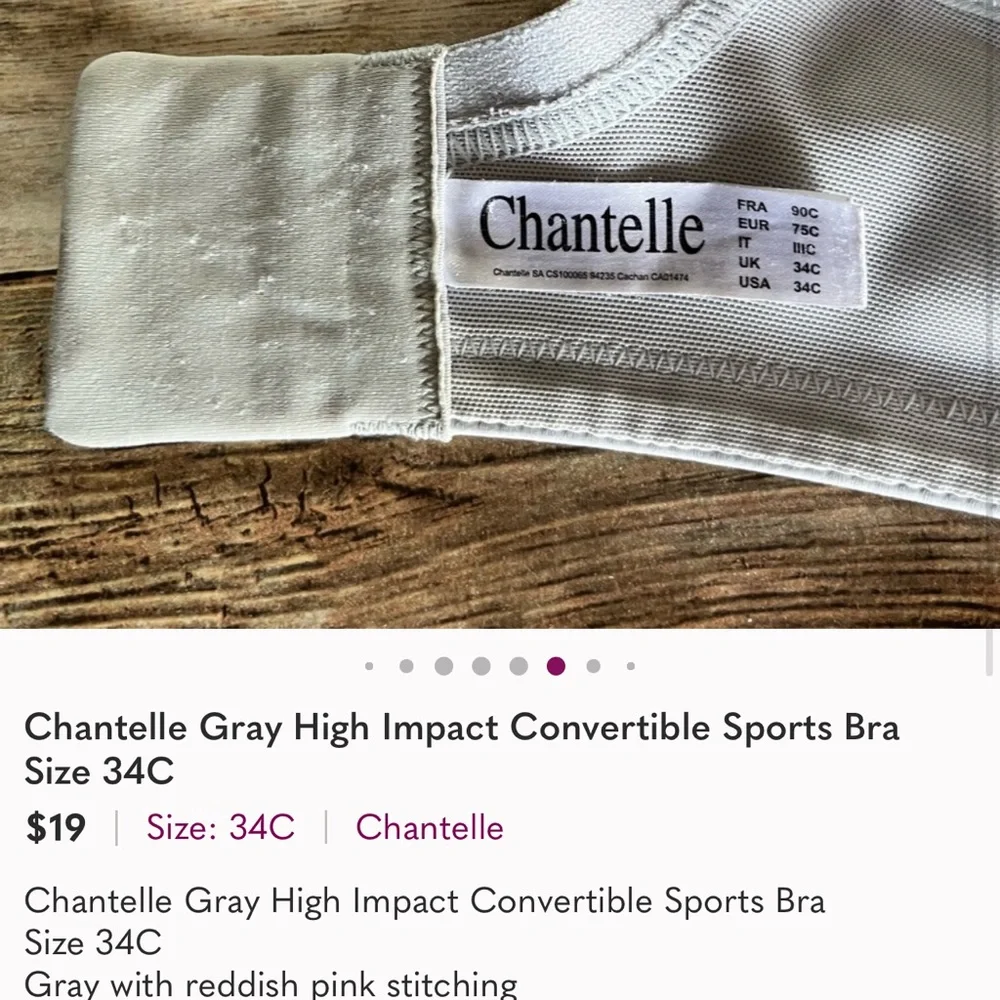 Chantelle Light Gray High Impact bra. - Picture 13 of 13